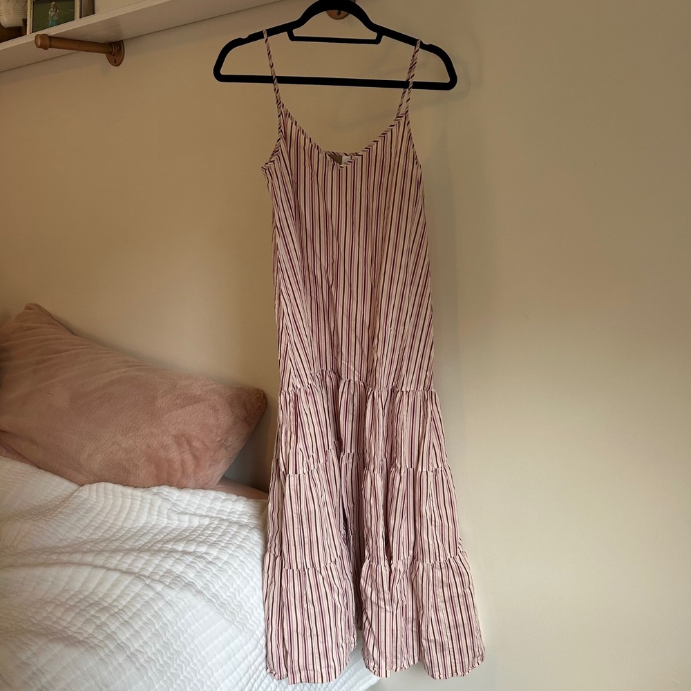 BOSS Hugo boss datecara‎ striped tiered midi dress US 2